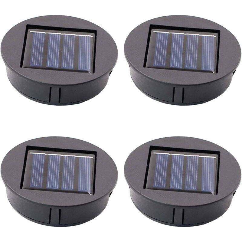 Lot de 4 lampes solaires de rechange pour lanterne, panneau solaire à DEL, pièces de lanterne solaire, remplacement de lanterne, lanternes solaires