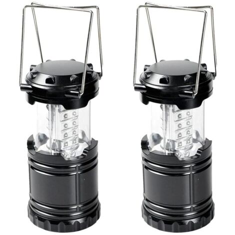 Lanterne portative, Lampes de camping, lampe torche 30 LED pour les pannes de courant, éclairage de tente d'urgence, matériel et fournitures de survie en cas d'ouragan, lampe à piles,2 Pièces