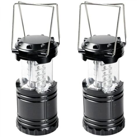Lanterne portative, Lampes de camping, lampe torche 30 LED pour les pannes de courant, éclairage de tente d'urgence, matériel et fournitures de survie en cas d'ouragan, lampe à piles,2 Pièces