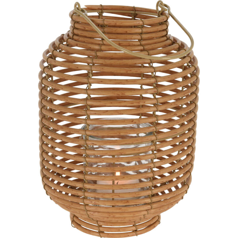 Lanterne ronde avec insert en verre