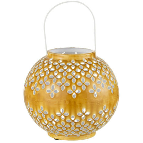 Lanterne Ronde Métal "Sévilla" 30cm Ocre