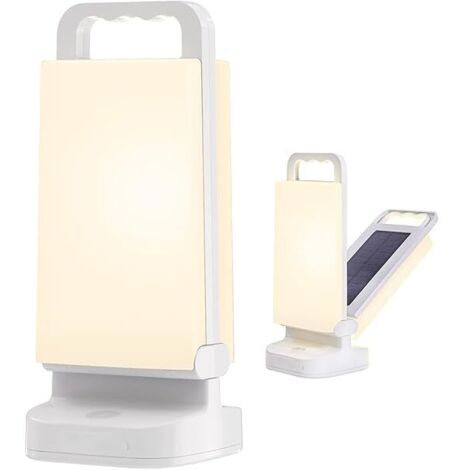 Lanterne Solaire - 6000 mAh - Jusqu'à 80 Heures d'Autonomie - Réglable 60-280 Lumen - Étanche IPX4 - Pour Camping, Secours et Intérieur