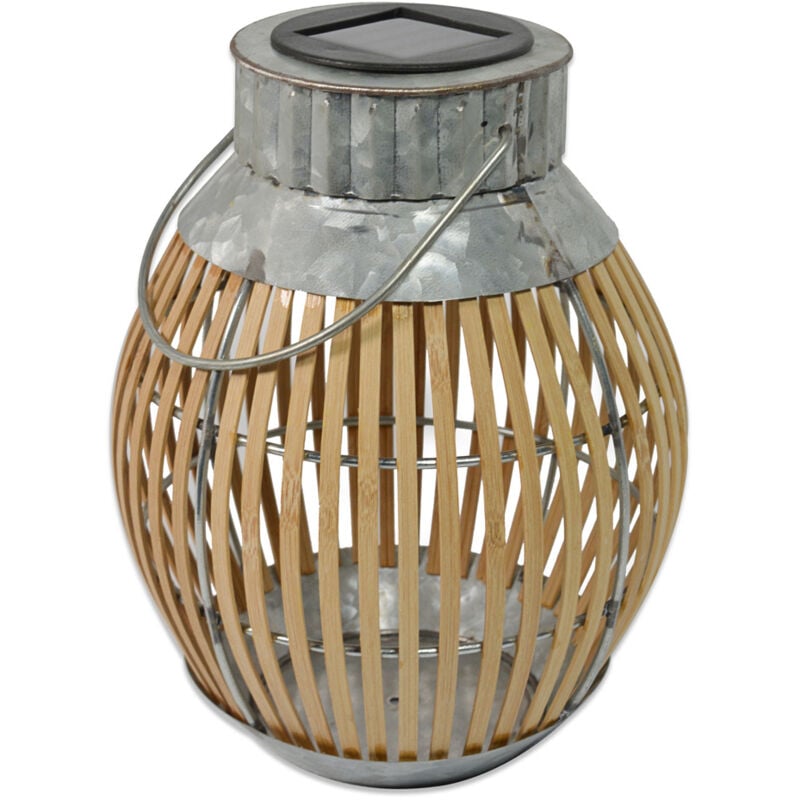 Orium - Lanterne solaire bambou h35cm