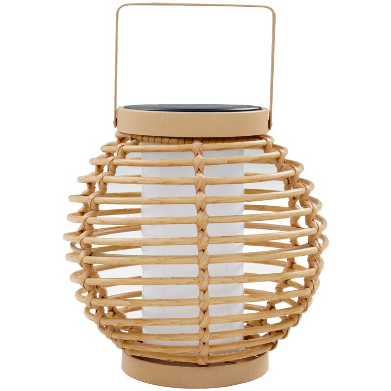 Lanterne solaire beehive Beige Metal H26cm