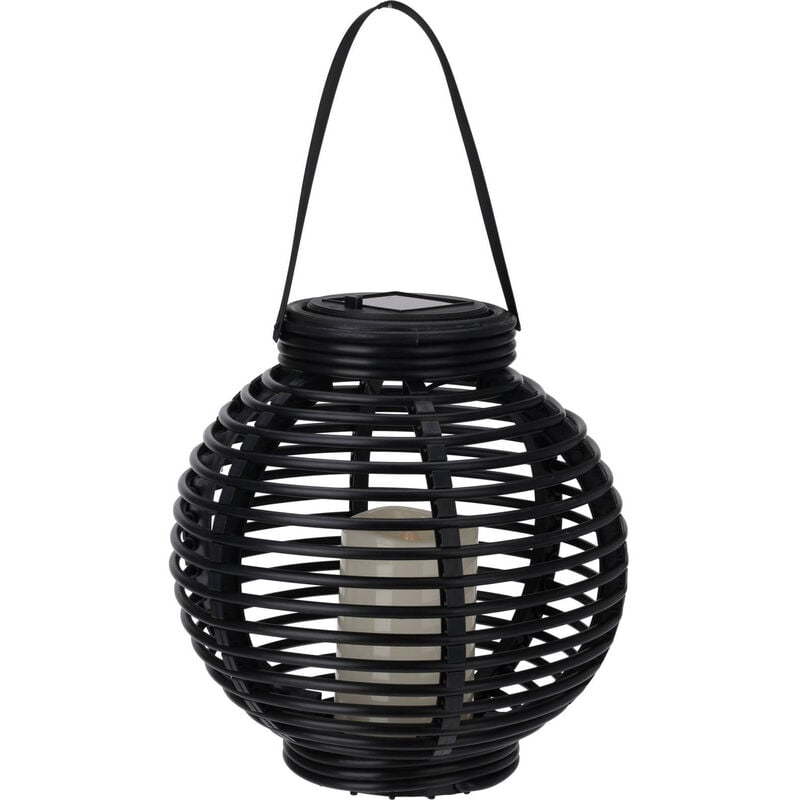 Lanterne solaire, boule noire, ø 21 cm