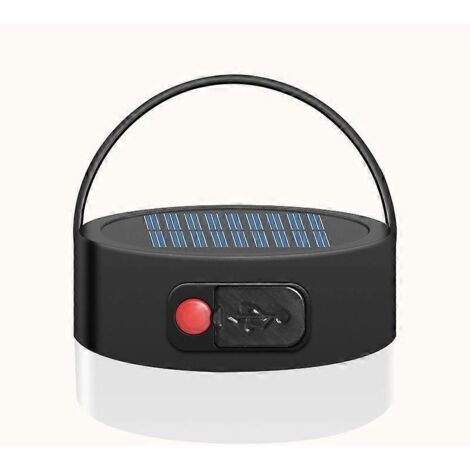 Lanterne solaire de camping 2024, lampe LED rechargeable USB pour tente, 4 modes d'éclairage, idéale pour le camping en extérieur.