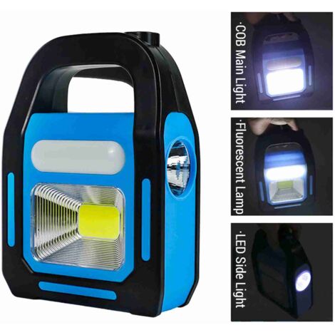 Lanterne solaire de Camping 3 en 1, Rechargeable par USB, étanche, lampe de poche d'urgence