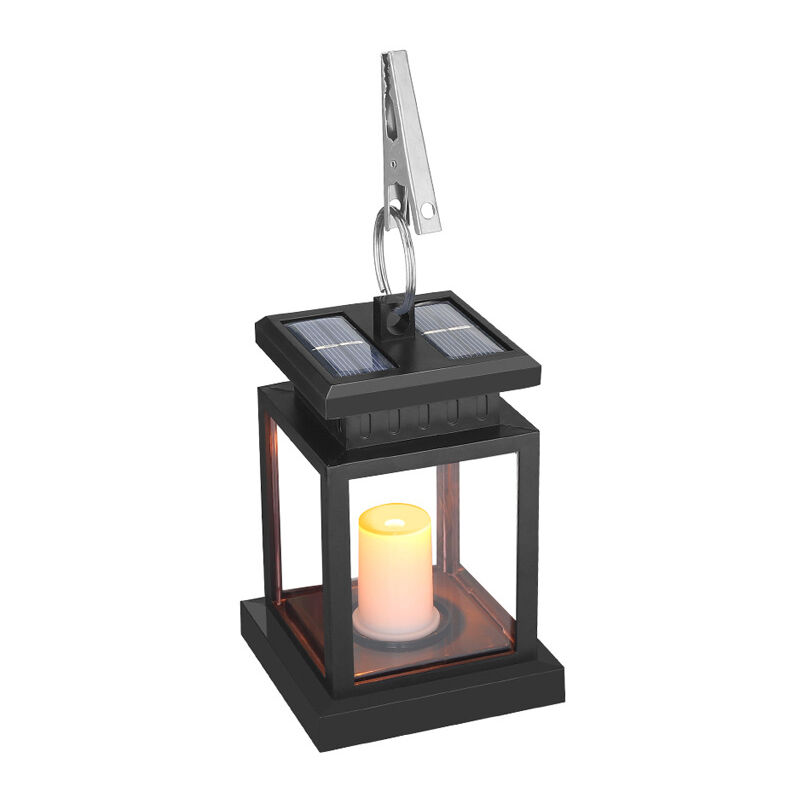 Lanterne solaire d'extérieur à suspendre avec bougies led et étanchéité IP65
