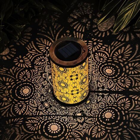 Lanterne solaire d'extérieur, étanche, en métal, motif tournesol Van Gogh, lampe solaire suspendue, éclairage LED extérieur pour jardin, allée, aménagement paysager, cadeau tournesol pour femme, maman