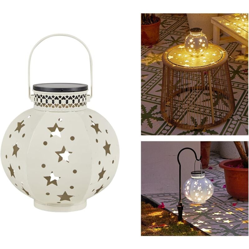 Jusch - Lanterne solaire d'extérieur, Lanternes extérieures en métal, Lampes solaires pour jardin, extérieur, patio, arbre