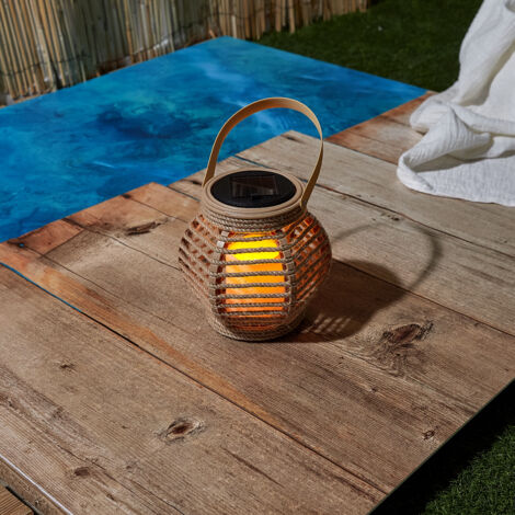 Lanterne Solaire Effet Bougie H15cm