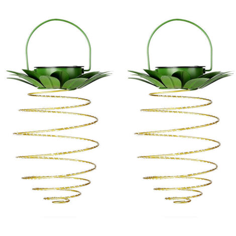 Lanterne solaire en fer forgé lumière ananas led fil de cuivre guirlande lumineuse extérieure étanche décoration de jardin suspension