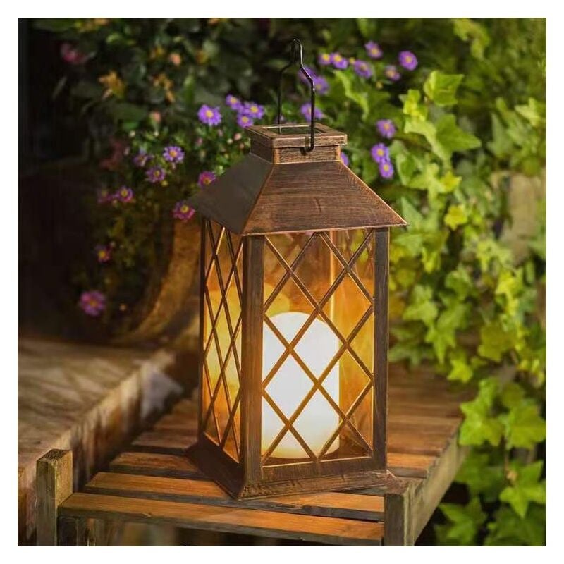 Lanterne solaire en forme de bougie - Effet de bougie, Décoration de jardin (Lot de 1)
