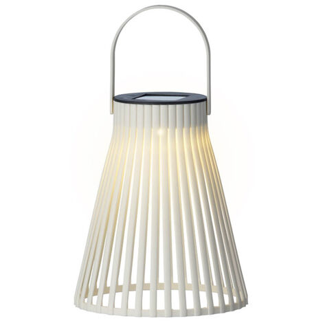 Lanterne Solaire En Plastique Blanc
