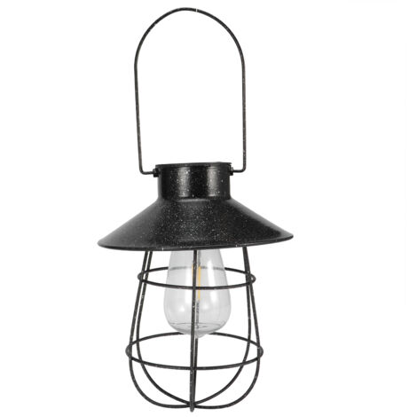Lanterne solaire étanche, suspension, éclairage extérieur, fer forgé, lumière LED creuse, décoration d'intérieur
