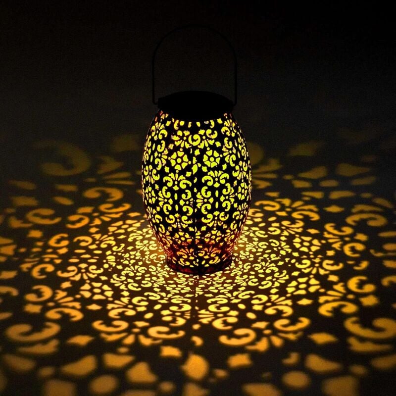 Lanterne Solaire Exterieur, led Lampe Solaire Extérieur IP65 Imperméable Lumière Éclairage Décorative pour Jardin, Terrasse, Patio, Pelouse Couloir