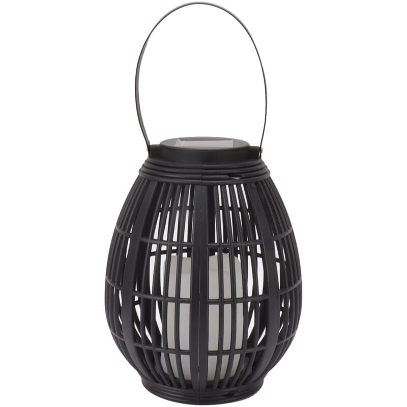 Lanterne Solaire Extérieure, Forme de Rotin Économie d'énergie LED Lanterne Solaire Extérieure Antirouille ABS pour Patio
