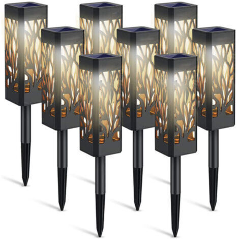 Lanterne solaire extérieure pack de 6 – Lumière blanche chaude – IP65 étanche – Installation facile sans câbles – Décoration jardin