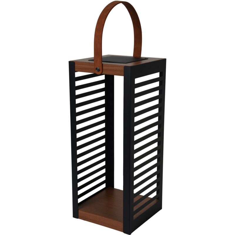 Lanterne solaire FERIAN TALL Noir Metal H50cm