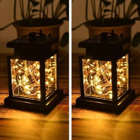 Lanterne solaire LED extérieur à suspendre - Marque - Modèle - 30 LED - Lumière blanche et chaude - IP65