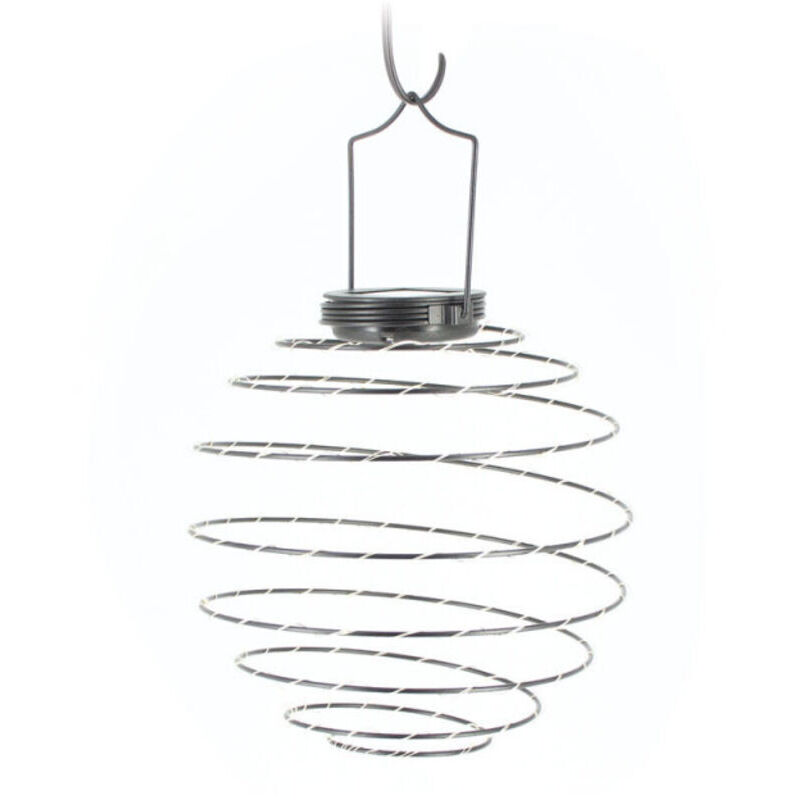 Lanterne solaire LED spirale en fer forgé - parfaite pour l'éclairage extérieur et la décoration de jardin - 1 pièce