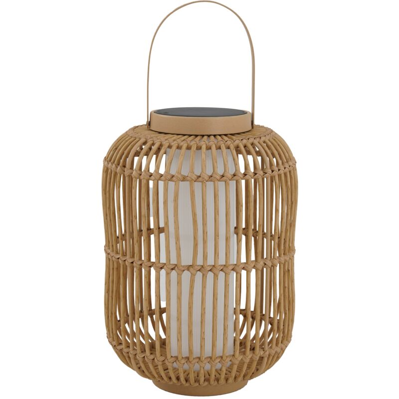 Lanterne solaire MARIEL Marron Rotin 27x27x H40cm