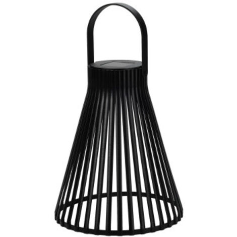 Lanterne solaire, noire, 23 cm