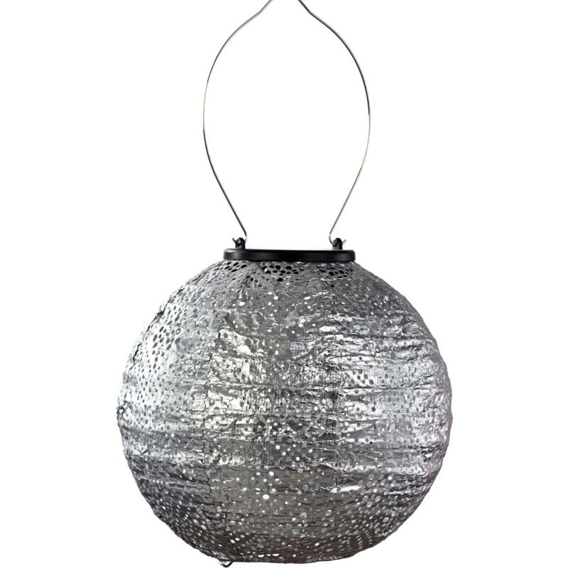 Lanterne solaire Round 20 cm Topaze - Argent