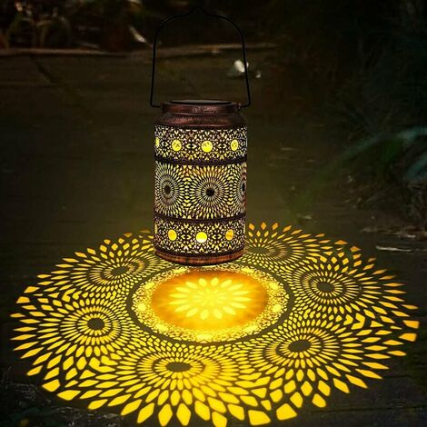 Lanterne Solaire,TSYMO Lampe Solaire Exterieur LED de Jardin Lumière Suspendue Éclairage Décoratives ExtéRieure pour Terrasse Patio Garden Fête Halloween Noël Étanche