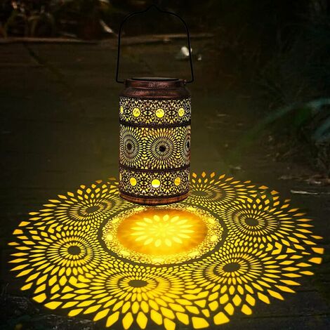 Lanterne Solaire,TSYMO Lampe Solaire Exterieur LED de Jardin Lumière Suspendue éclairage Décoratives ExtéRieure pour Terrasse Patio Garden Fête Halloween Nol étanche,HANBING