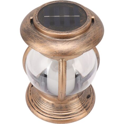Lanterne suspendue à énergie solaire, couleur laiton, imperméable conforme à la norme IP44, luminaire décoratif d'intérieur, idéal pour un jardin ou une cour