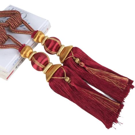 Lanterne suspendue à une seule boule, pompons, rideaux, boucle, attache, embrasses de lanterne, boucles tressées artisanales, embrasses de rideaux, habillages de fenêtre pour