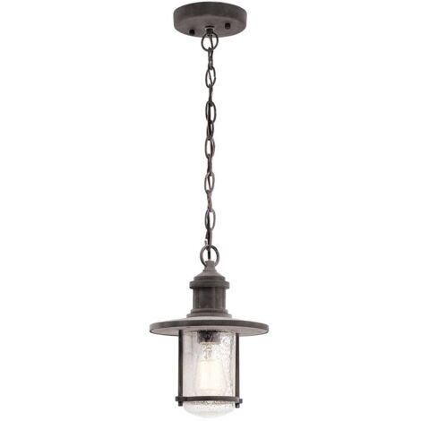 Lanterne suspendue de jardin Riverwood Zinc altéré 30,1 Cm