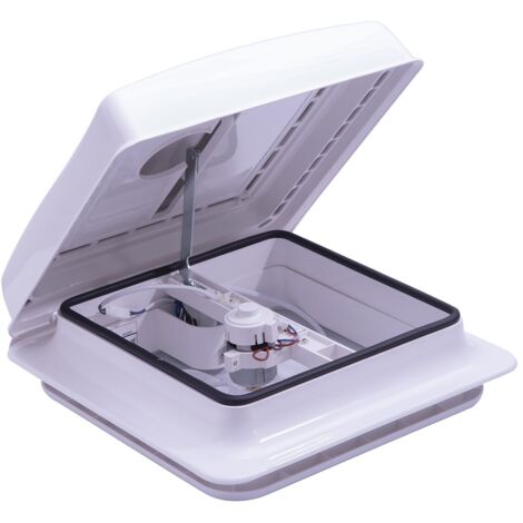 Lanterneau 28x28 avec ventilateur CONVERSION VAN Teinte vitrage - Blanc opaque