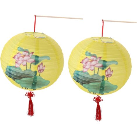 Lanternes Papier Portables avec Décorations Chinoises pour