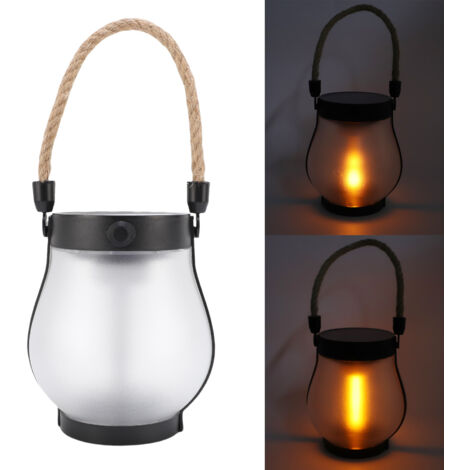 Lanternes solaires à flamme vacillante, lumière Rechargeable, décoration de paysage réaliste, allée, Patio