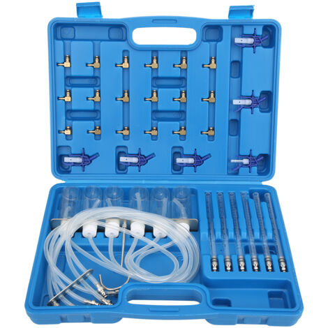 Lantro JS Kit d'outils de Test de débit Injecteur Diesel Injecteur Diesel 6 cylindres Outil de Mesure d'injecteur Diesel en Acier Inoxydable Outils de réparation de Voiture pour injecteurs Moteur 6