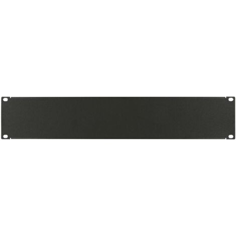 Lanview 2U 19" schwarze Abdeckplatte, Schraubtyp, RAB105BL