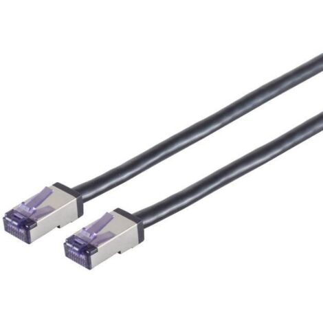 Lanview Cat6a HIGH-FLEX S/FTP Schwarz 0,5m - Flexibles, geschirmtes Netzwerkkabel, Weich-PVC, AWG26/7 CU, LVN-CAT6A-FLEX-25CM