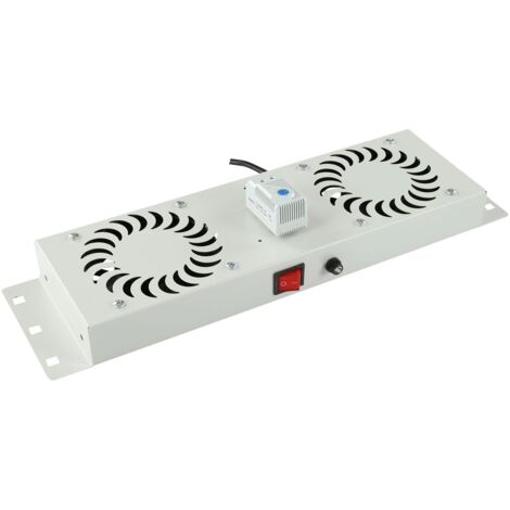 Lanview Lüftermodul 2x Analog mit Thermostat, UK-Stecker, RAF115WH-UK
