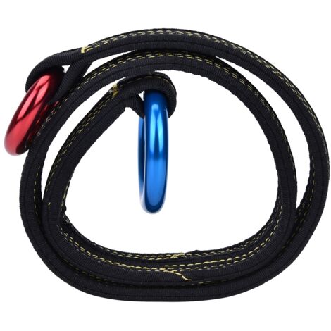 Lanyard de Secours Escalade Durable avec Deux Anneaux pour Travaux Arboricoles Jardin
