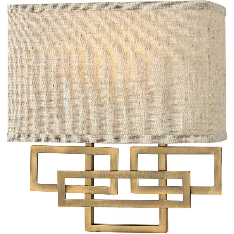 Lanza - 2 Light Indoor Wall Light Brushed Bronze, E14 - Elstead