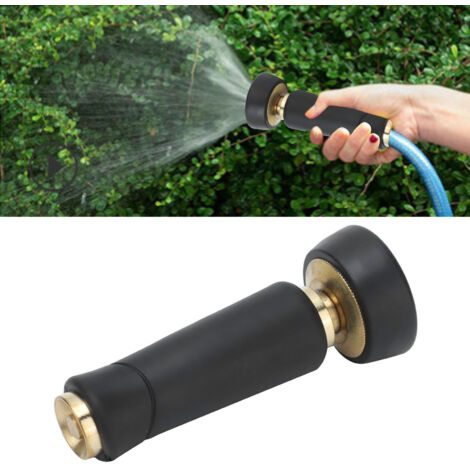 Lanza de jardín de alta presión ajustable con revestimiento de plástico antideslizante para riego y lavado de vehículos – rosca interna de 4 pulgadas, 10 cm