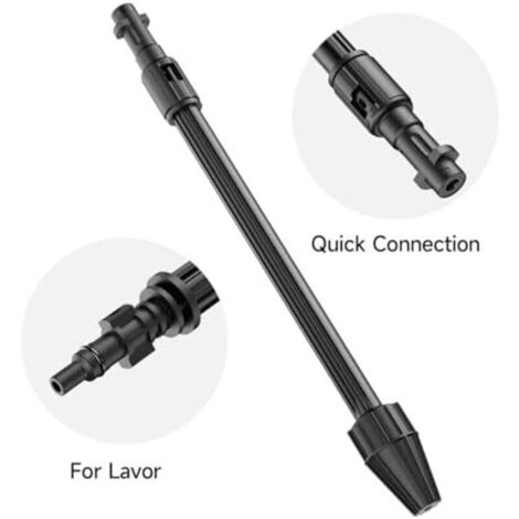 Lanza de limpieza de alta presión de 1x1 cm - Accesorio compatible con Karcher K2-K7, Lavor, Parkside - 160 bar