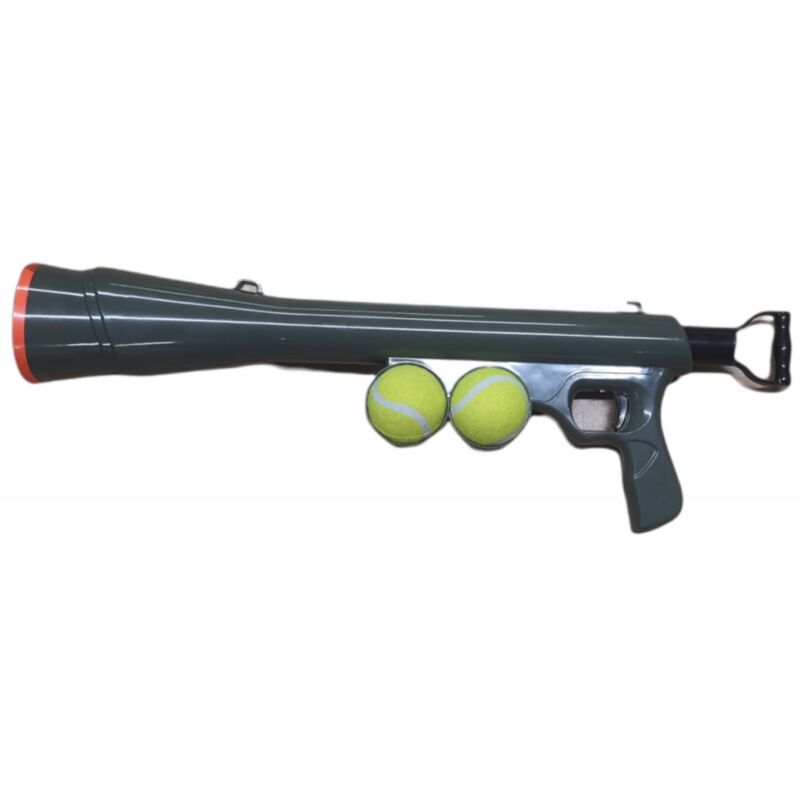 

Lanzapelotas con 2 pelotas de tenis. Juguete para perros.