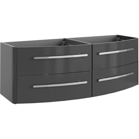 Lanzet Classico Doppel-Waschtischunterschrank 140cm, Anthrazit"-"7964912