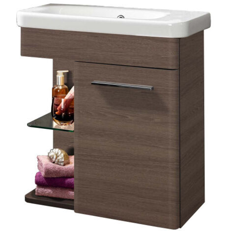 Lanzet Gäste WC Sets 2-tlg K8 Badschrank Braun Schrank Möbel"-"06350145