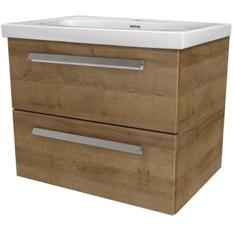 Lanzet K1 Badmöbel Set 2-teilig, 61cm breit, Hellbraun"-"90152145