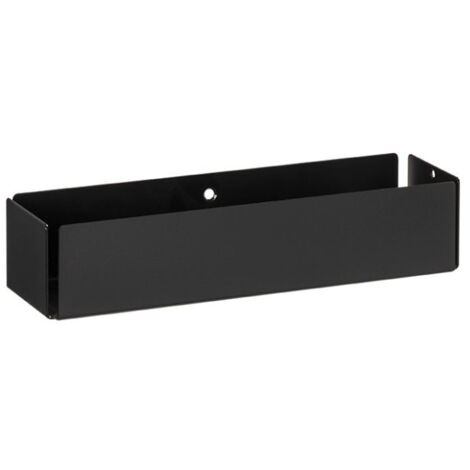 LANZET Schale Woodblock / passend für Wandpaneele / Maße (B x H x T): ca. 25 x 8 x 5,2 cm / Accessoire fürs Badezimmer und Gäste-WC / Ausführung: matt / Farbe: Schwarz / Breite: ca. 25 cm"-"7950212