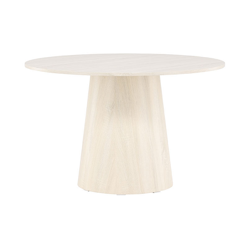 Ebuy24 - Lanzo table de salle à manger Ø120 cm whitewash.